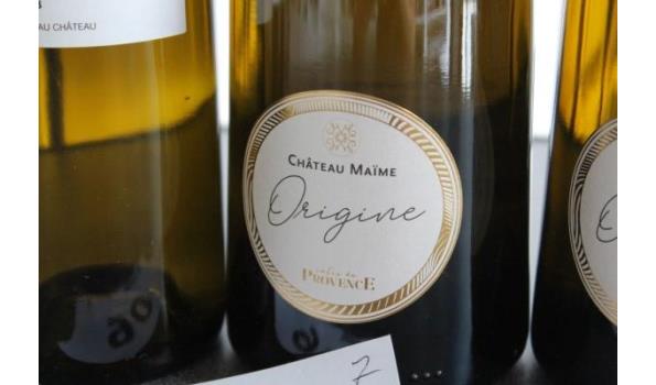 7 div flessen à 75cl witte wijn, wo Chateau Haut Bertinerie 2018